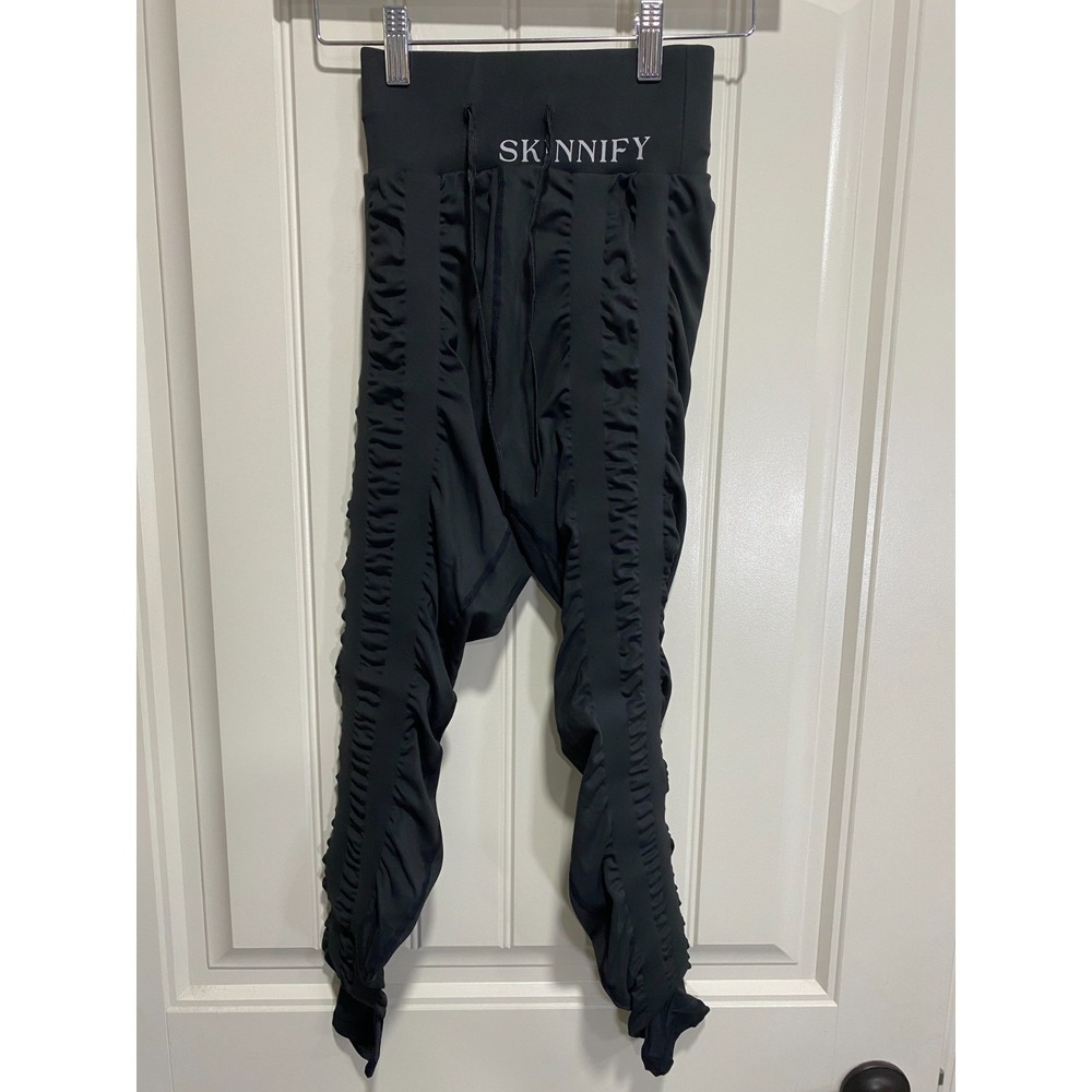 Skinnify‎ Womens Band Resistance Black Corset Leggings XS 4-Bands Gym Workout